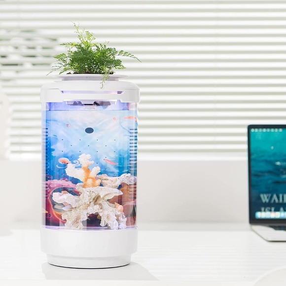 Emlymoly Mini Smart Ecological Fish Tank Desktop Aquarium Without Water Change - Picture 4 of 4